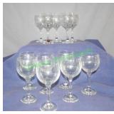 "12" Libbey crystal wine glasses