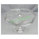 1874 Baltimore Pear 7" Clear Glass Cake Stand EAPG