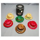 Six Straw Hat Coasters from the 1960s