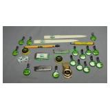 John Deere Vintage Adv: Clips, Pencils, Dice