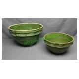 2 Vint McCoy Stoneware Bowls 10" and 7"