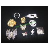 Jewelry: Pins, Rhinestones, Butterflies