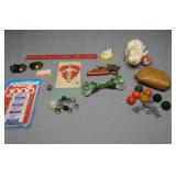 Games: Vintage jacks, Marbles, Caps, Beanie Baby