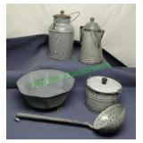 Enamelware Sieve tea Kettle Berry Bucket MORE