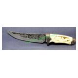 Scrimshaw Knife Eagle & Prey