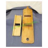 TWO Vintage wooden Graters