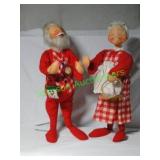 Annalee 32" Santa & Mrs. Claus 1971 card holders