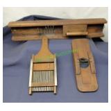Three Vintage wood Graters