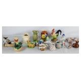 Planter, tooth pick holders, vases, miniatures