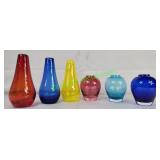Art glass MCM bud vases