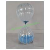 Glass hour glass-10" H with Blue Sand
