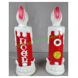 Vintage Noel blow mold candles