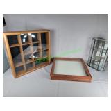 Shadow box, display case, metal & glass display