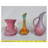 Three Anna VanBriggle vases