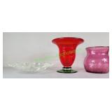 Handblown vase, Murano vase & dish