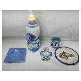 MA Hadley, Louisville stoneware, ashtray