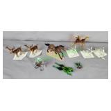 Miniature blown glass & ceramic figurines