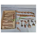 Copper bracelets, belts, & necklaces