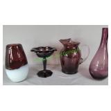 Amethyst Glass assortment, 4 pieces