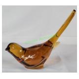 Vintage Fenton Amber Bird Figurine