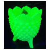 Fenton Vintage Jadeite Milk glass footed vase