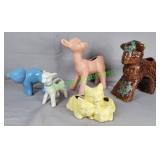 McCoy & others planters Cat, Lamb