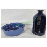 Bybee pottery Candle Holder & Bowl