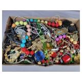 Vintage beaded necklaces and some pins LG GRP