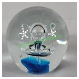 Murano MCM Blue Ring Paperweight