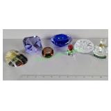 Paper weights and perfume bottle