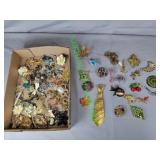 Assorted brooches: all shapes, colors, styles