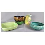 Several Bowls & Planters- Horse Head, Lady MORE