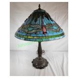 Tiffany style Dragonfly leaded glass table lamp