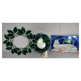 Stained glass hangings Christmas Wreath