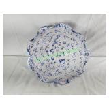 Bybee Pottery LG Blue Splatter \Signed Bowl 14"