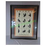 Shaker framed print/Hands to Work & Heart to God