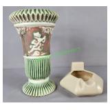 Donatello vase and Mosaic tile co ashtray