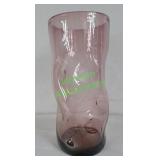 Blenko Hand Blown Dimpled Vase 9"