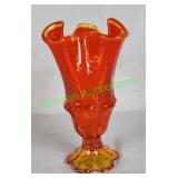 Fenton Amberina Handkerchief vase