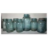 EIGHT Blue Ball Perfect Mason Qt Jars-1/2 Gal-#11