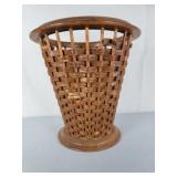 Vintage Woodcraft wood and wicker waste basket