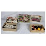 Vintage model in original box and toys