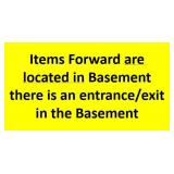 ITEMS AFTER THIS ARE LOCATED IN BASEMENT