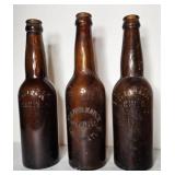 THREE Hauck Pre-Pro Beer Bottles --  #25
