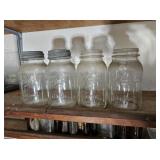 FOUR Ball Mason Clear Jars -- #2