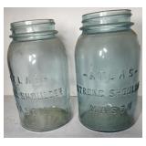 TWO Atlas Strong Shoulder Mason Jars-#17