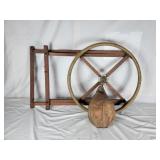 Leather McGregor Speed Bag on Metal & Wood Mount