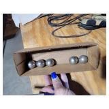 Pinball game metal shooting balls - 5 total