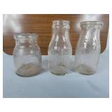 Three Vintage Half Pint bottles
