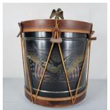 Vtg. Patriotic Drum ice bucket.  The Old Drum Shop